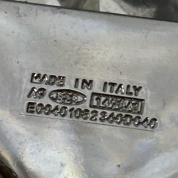 Prada Women's Necklace in Dark Green and Silver - Picture 3 of 7